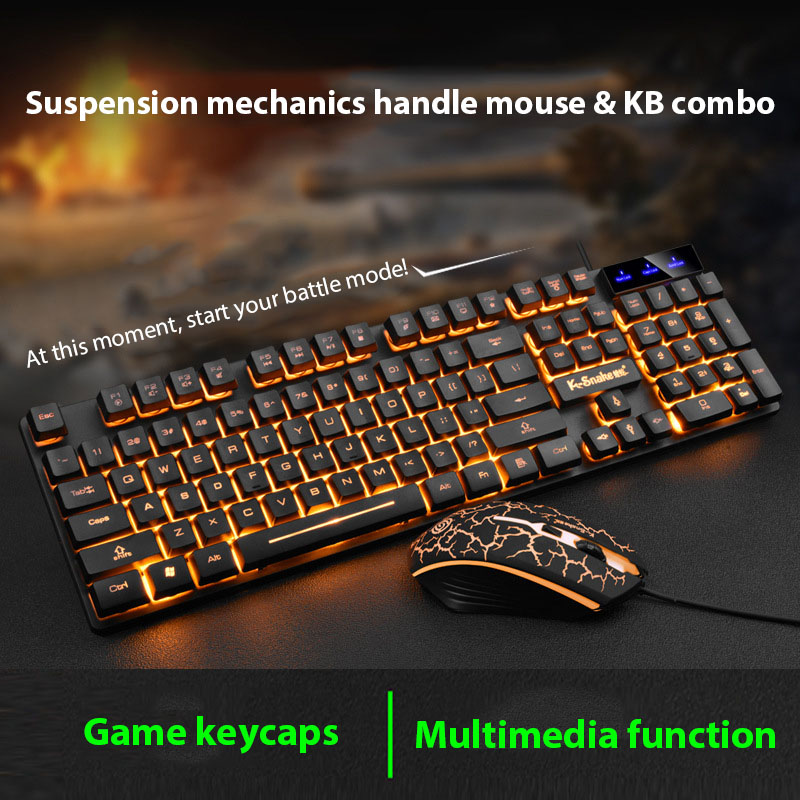 Gaming Keyboard Mouse Wireless - Juego de teclado y ratón KM320,