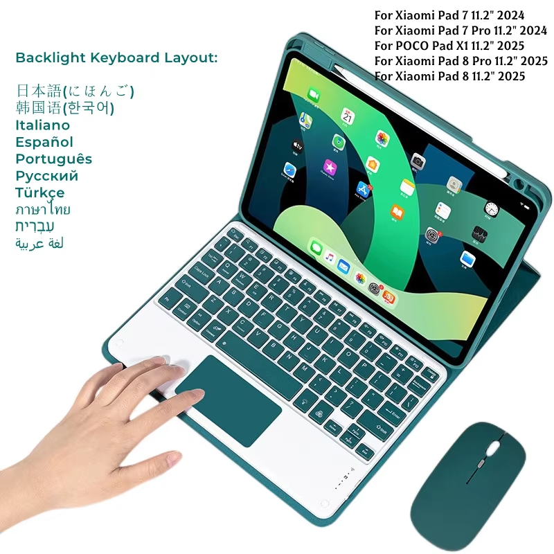 Gaming Keyboard Mouse Wireless - Funda con Teclado Retroiluminado y Ratón