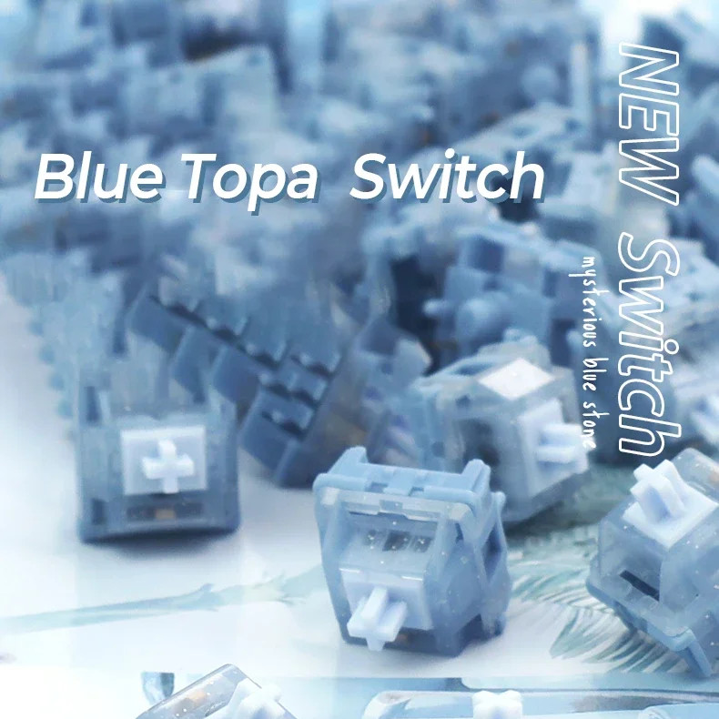 Keyboard Gaming Blue Switch - HMX-interruptor lineal Topa azul, 32g, 40g,