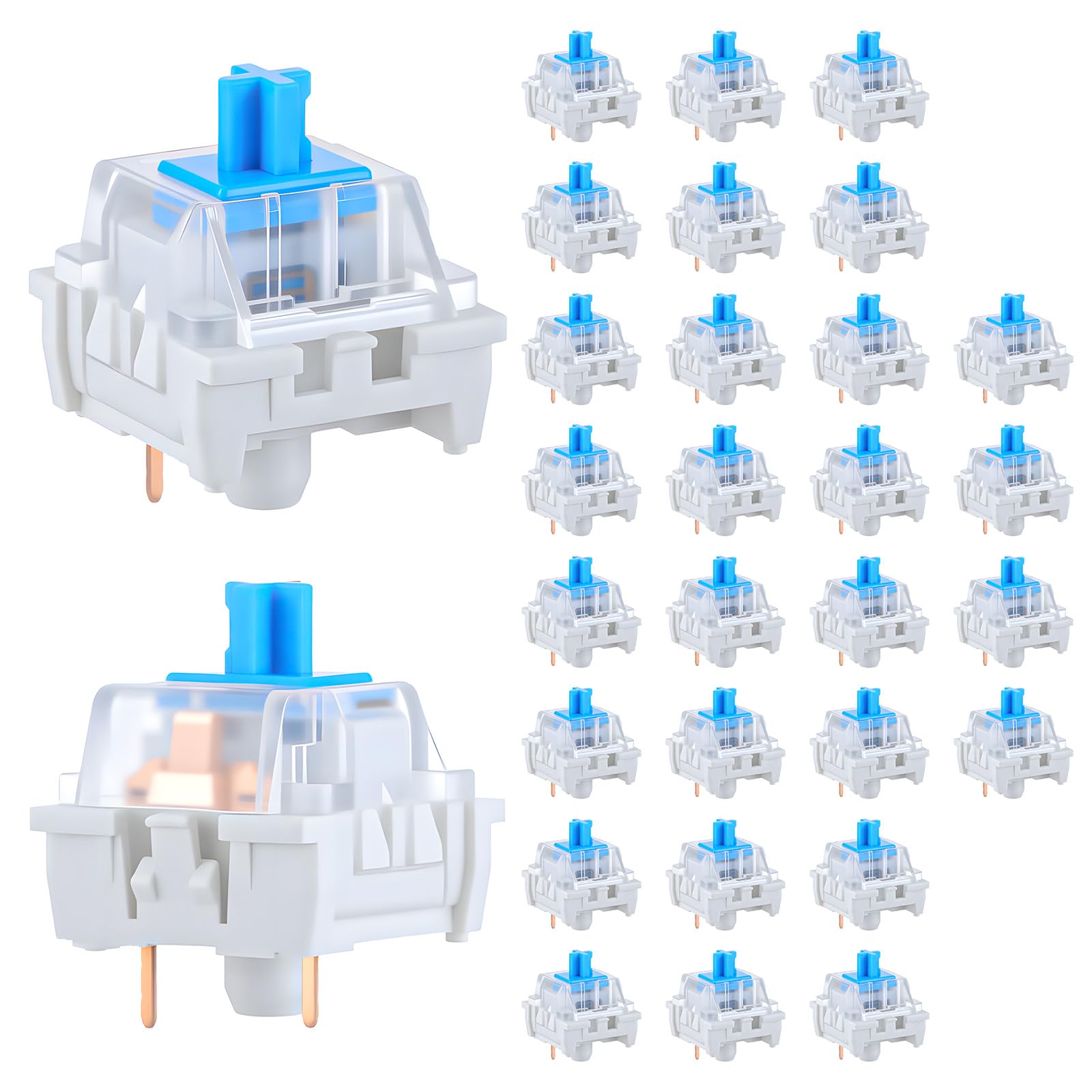 Keyboard Gaming Blue Switch - 30 interruptores mecánicos para teclado, 3