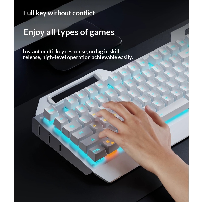 Combo de Teclado Mecánico Inal - Keyboard Gaming Blue Switch reseña y precio