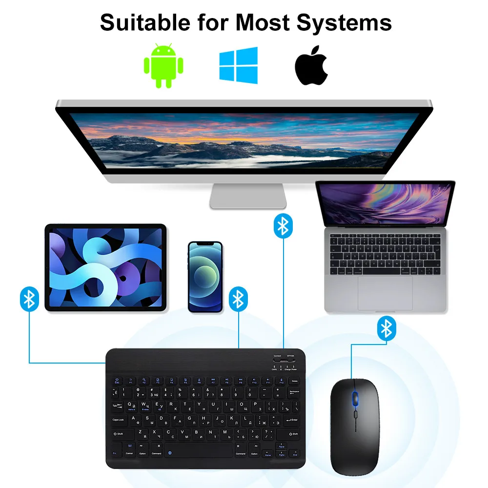 Nuevo teclado inalámbrico Blue - Gaming Keyboard Mouse Wireless reseña y precio
