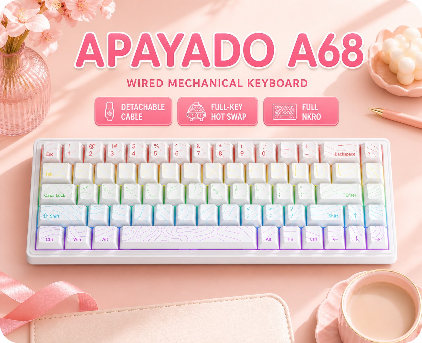 Teclado Mecánico con Cable APA - Keyboard Gaming Blue Switch reseña y precio