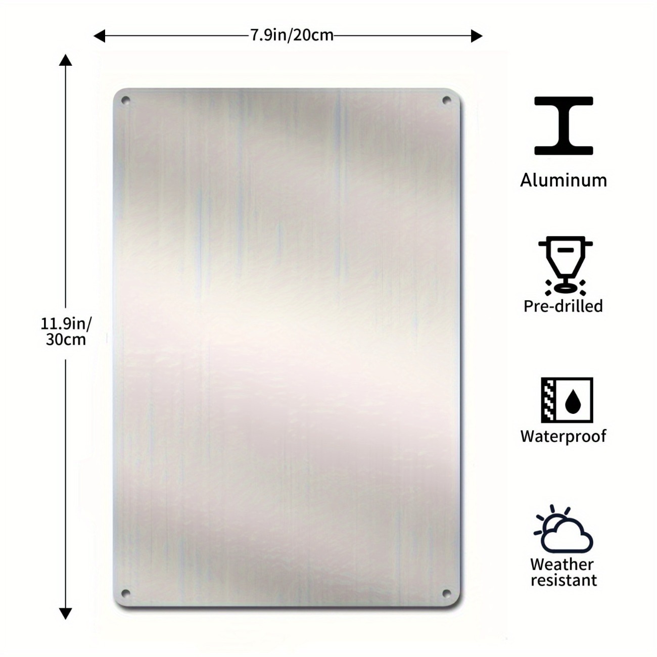 Letrero Metálico de Aluminio P - Brass Weight Plate reseña y precio