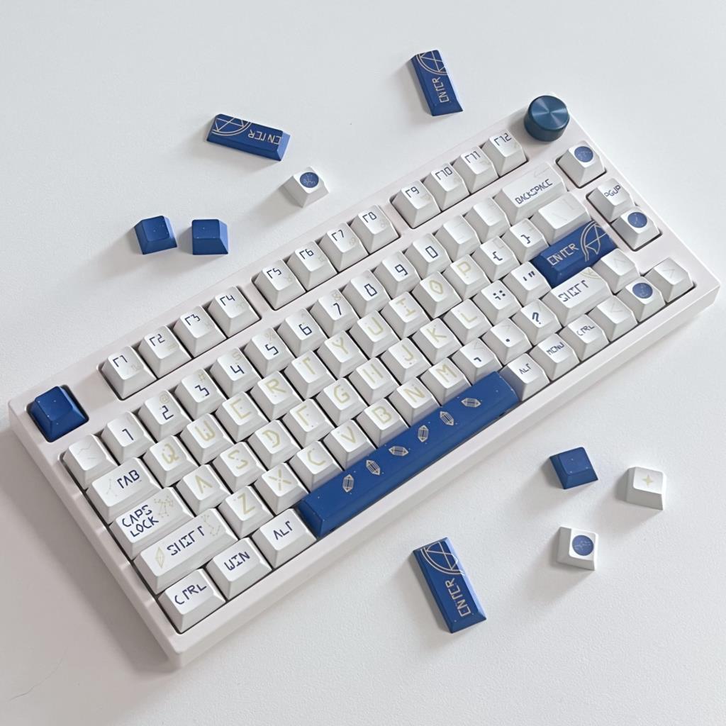 Teclas PBT de perfil de cereza - Keyboard Gaming Blue Switch reseña y precio